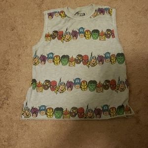 Marvel characters sleevess muscle t shirt sz M